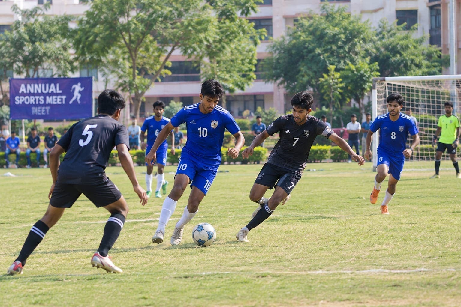 Football match at the annual sports meet